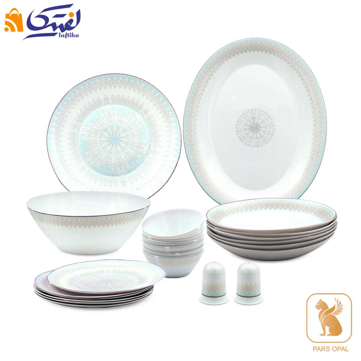 سرویس 28 پارچه ارکوپال 6 نفره پارس اپال کد 531