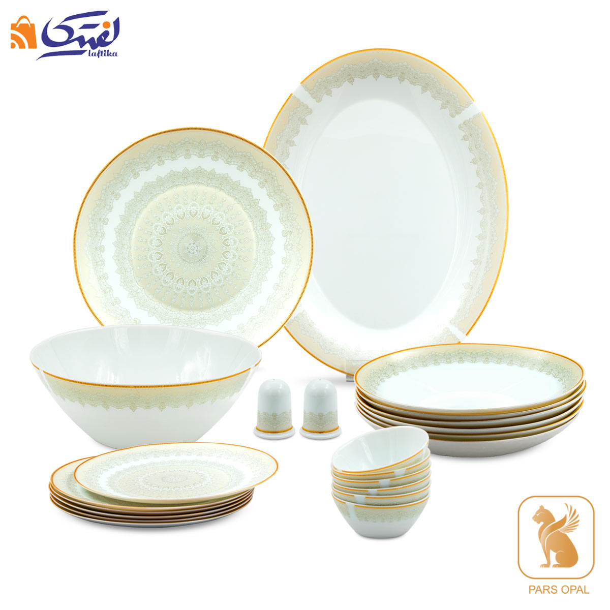 سرویس 28 پارچه ارکوپال 6 نفره پارس اپال کد 514