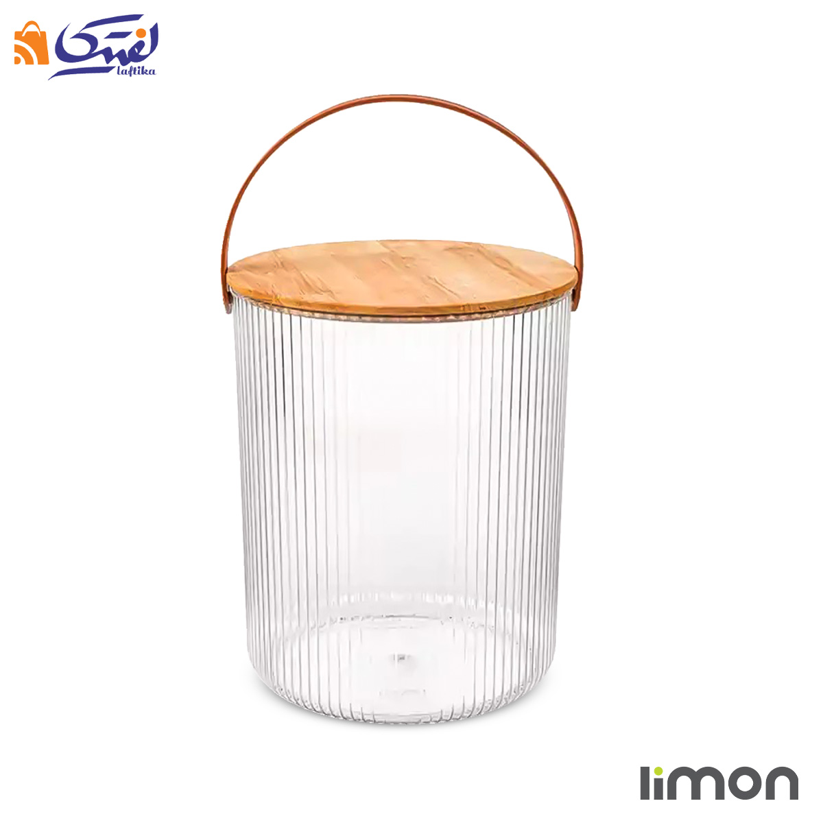 سطل برنج اکرولیک درب چوبی لیمون 2455