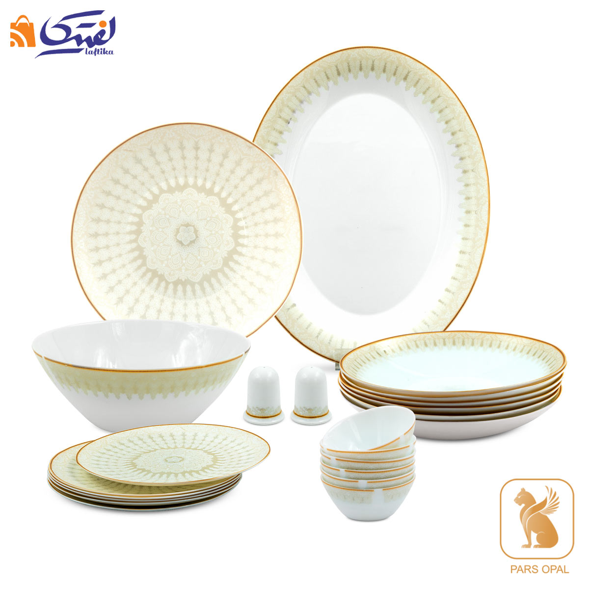 سرویس 28 پارچه ارکوپال 6 نفره پارس اپال کد 535