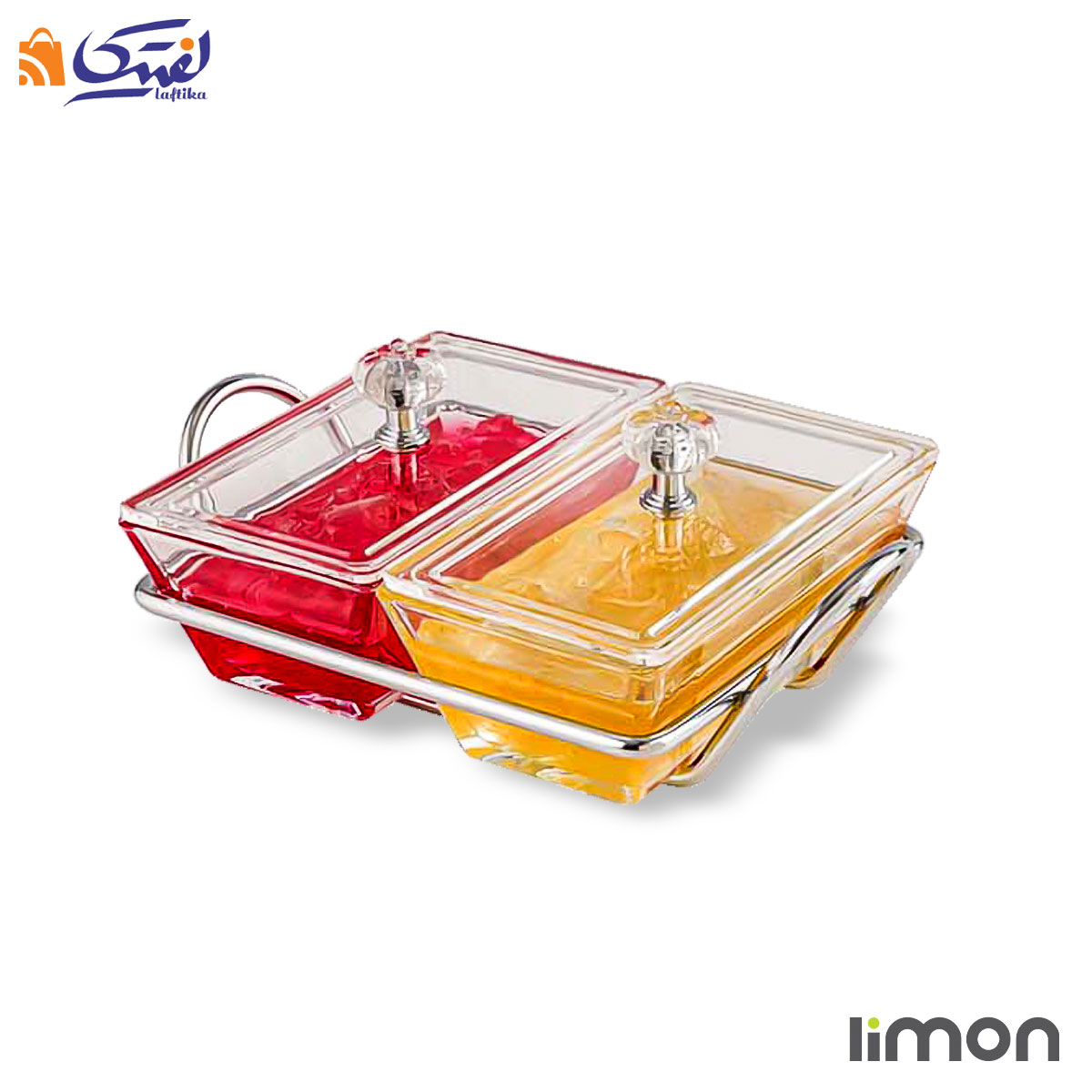 اردورخوری شیشه ای لیمون مستطیل 2 خانه 2103