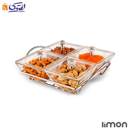 اردورخوری شیشه ای لیمون مربع 4 خانه 2108