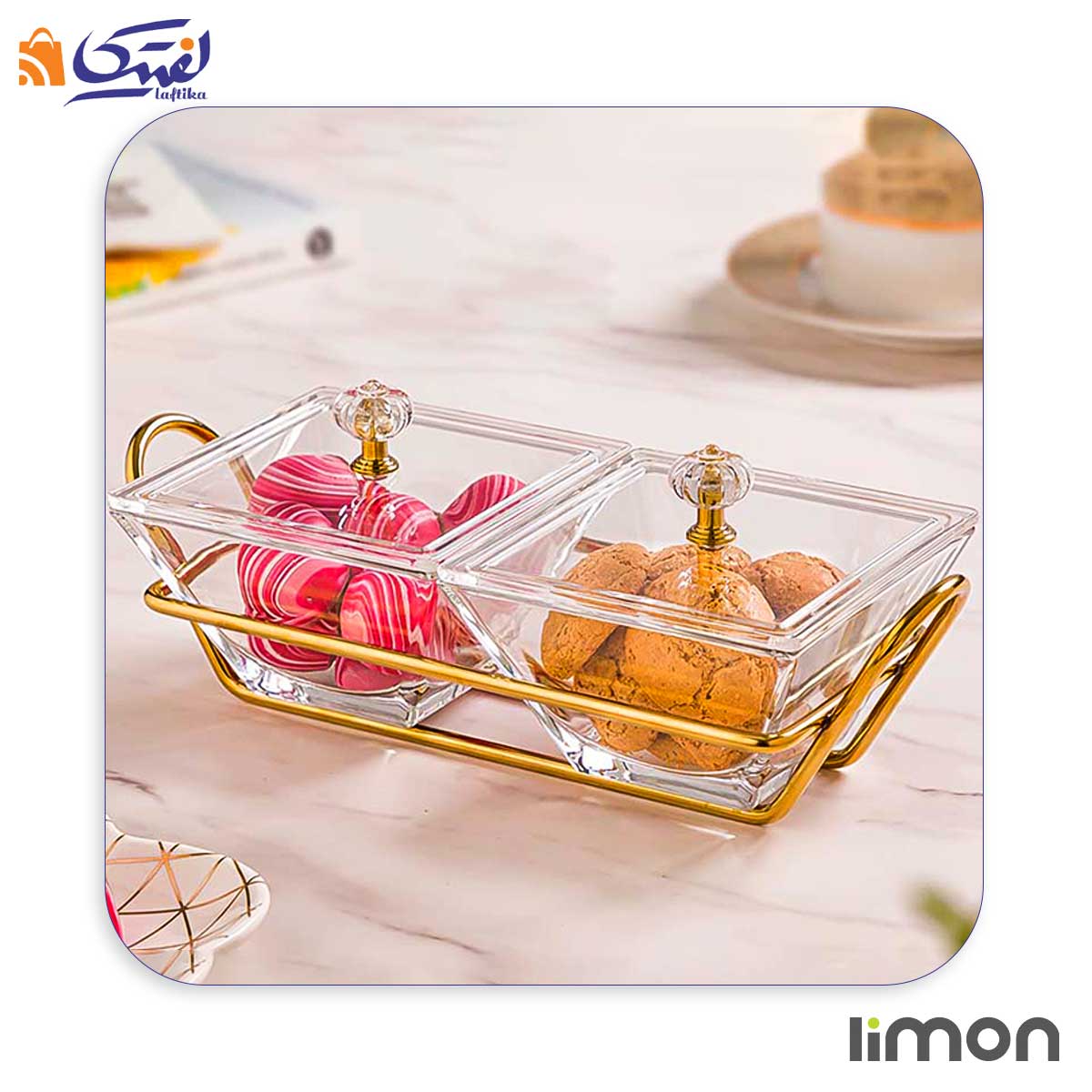 اردورخوری شیشه ای لیمون مربع 2 خانه 2106
