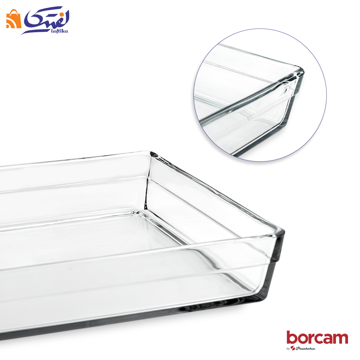 تابه پیرکس مربع بزرگ مقاوم در برابر شوک حرارتی