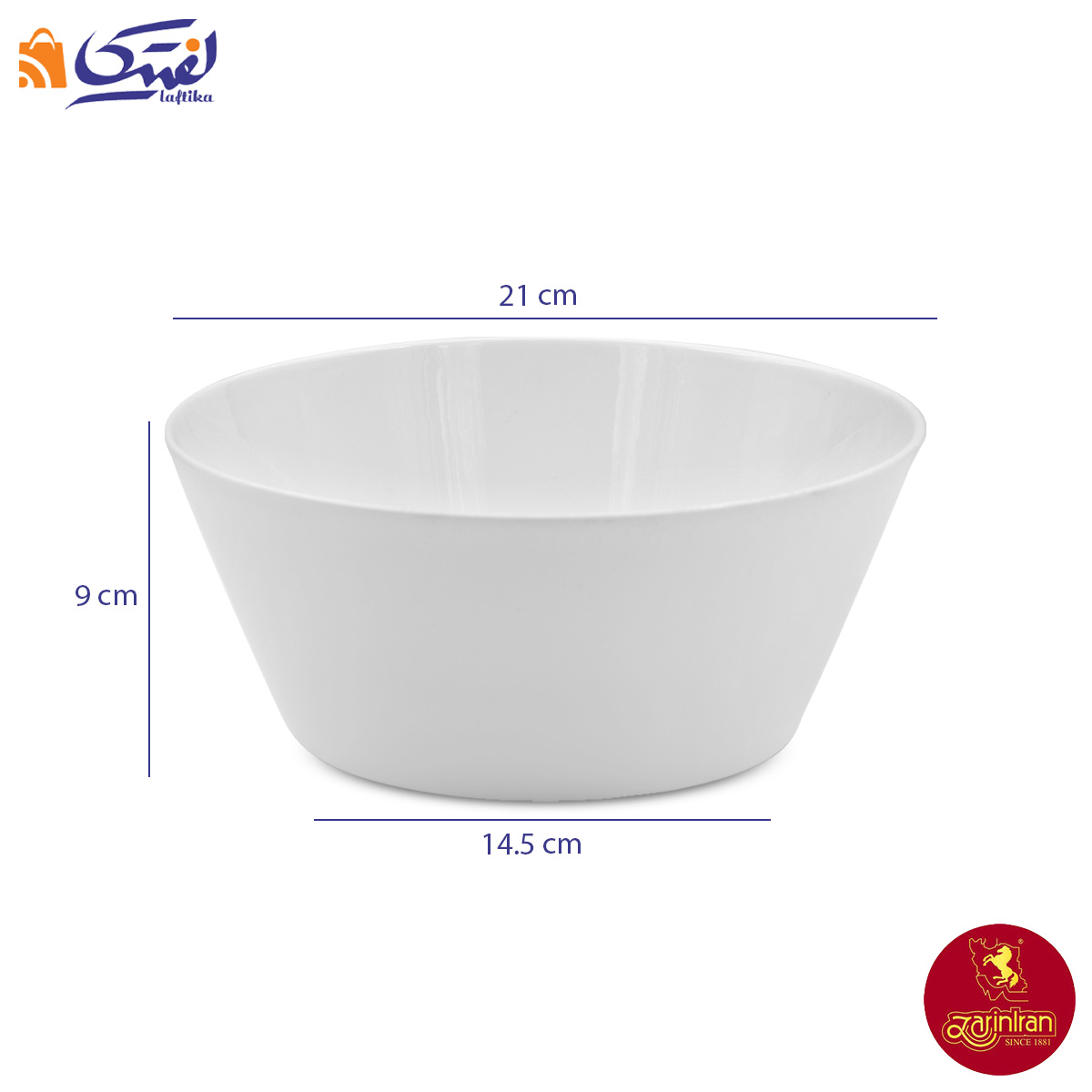 سرویس پیاله 13 پارچه سفید چینی زرین