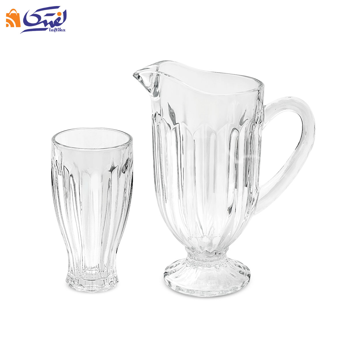 سرویس 7 پارچه پارچ و لیوان بلور جنوا چین