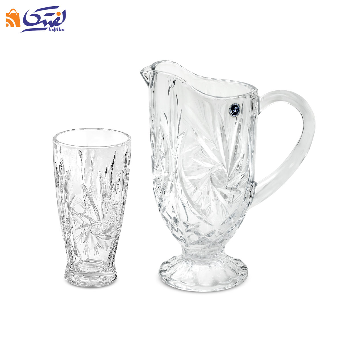 سرویس 7 پارچه پارچ و لیوان پریما تراش چین Ab232