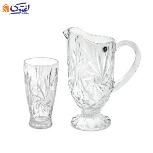 سرویس 7 پارچه پارچ و لیوان پریما تراش چین Ab232