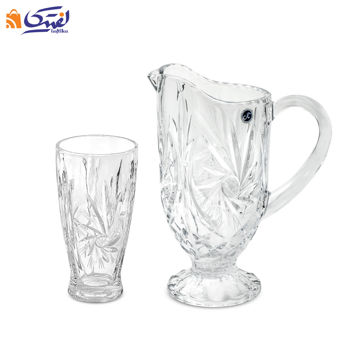 سرویس 7 پارچه پارچ و لیوان پریما تراش چین Ab232