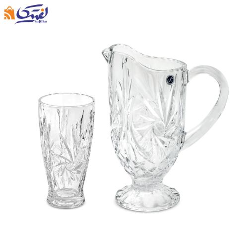 سرویس 7 پارچه پارچ و لیوان پریما تراش چین Ab232