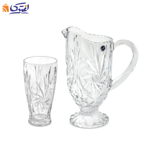 سرویس 7 پارچه پارچ و لیوان پریما تراش چین Ab232