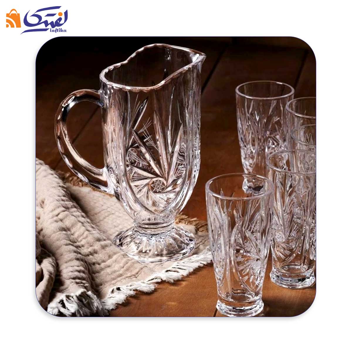 سرویس 7 پارچه پارچ و لیوان پریما