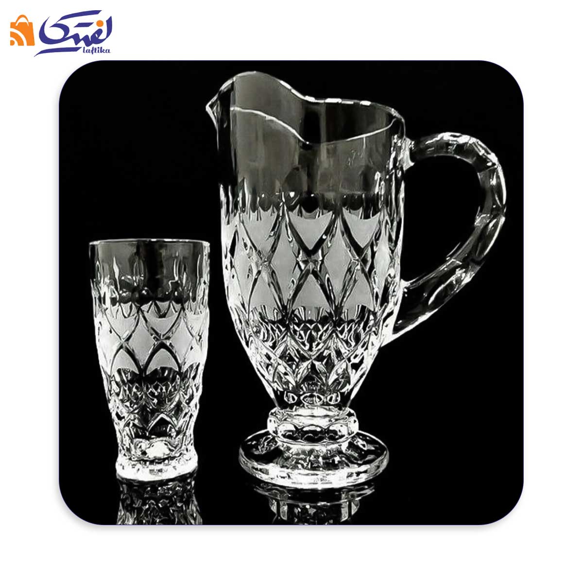 سرویس 7 پارچه پارچ و لیوان مات آنجل چین Ab213