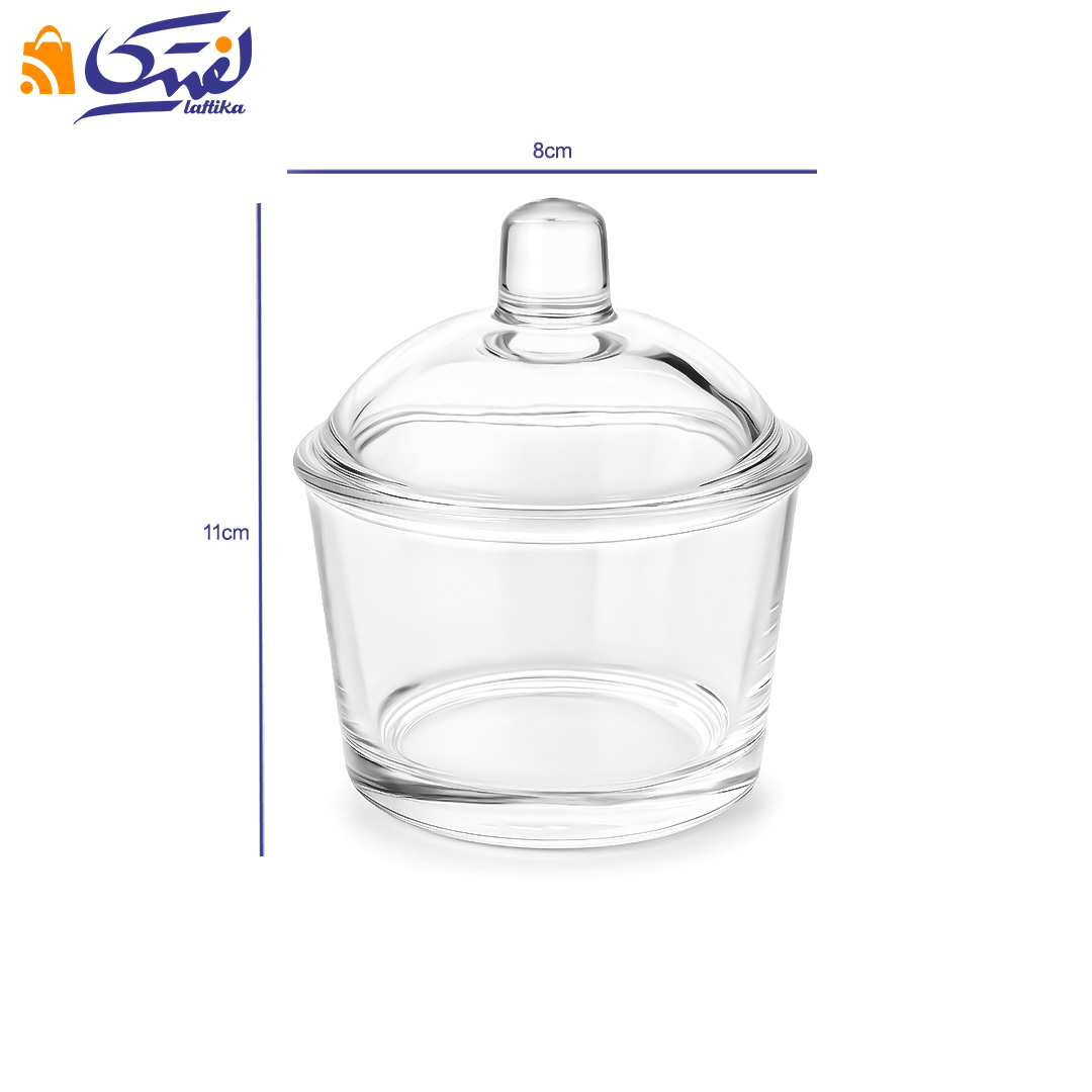 قیمت قندان شیشه ای ساده آراد کد 1-1853