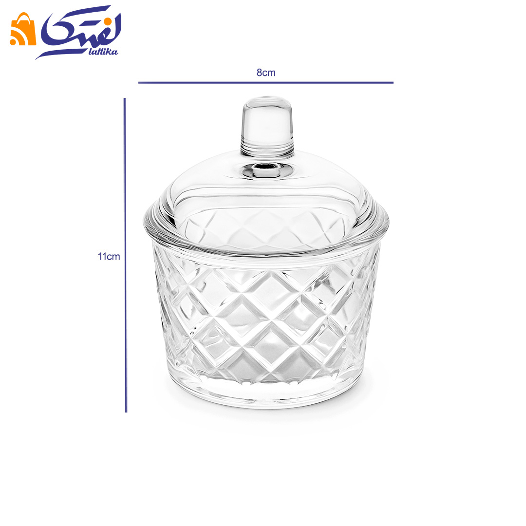 قیمت قندان شیشه ای میلیونه آراد کد 1853ZS-3