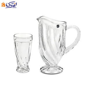 سرویس 7 پارچه پارچ و لیوان بلور تولیپ چین