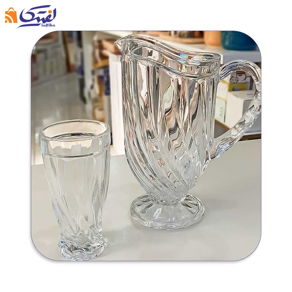 سرویس 7 پارچه پارچ و لیوان بلور