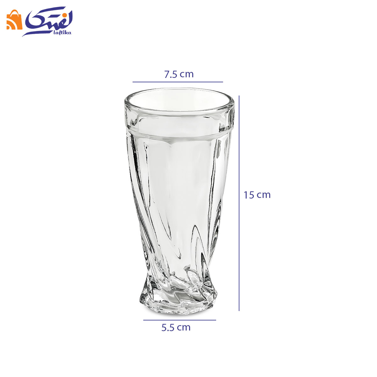 سرویس 7 پارچه پارچ و لیوان بلور تولیپ چین