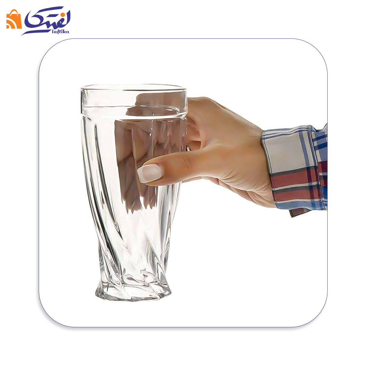 سرویس 7 پارچه پارچ و لیوان بلور تولیپ چین