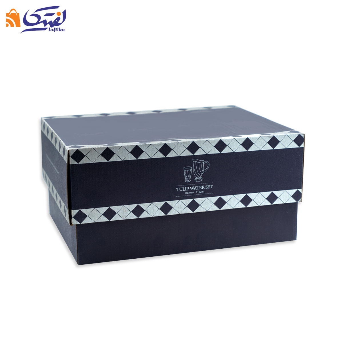 سرویس 7 پارچه پارچ و لیوان بلور تولیپ چین