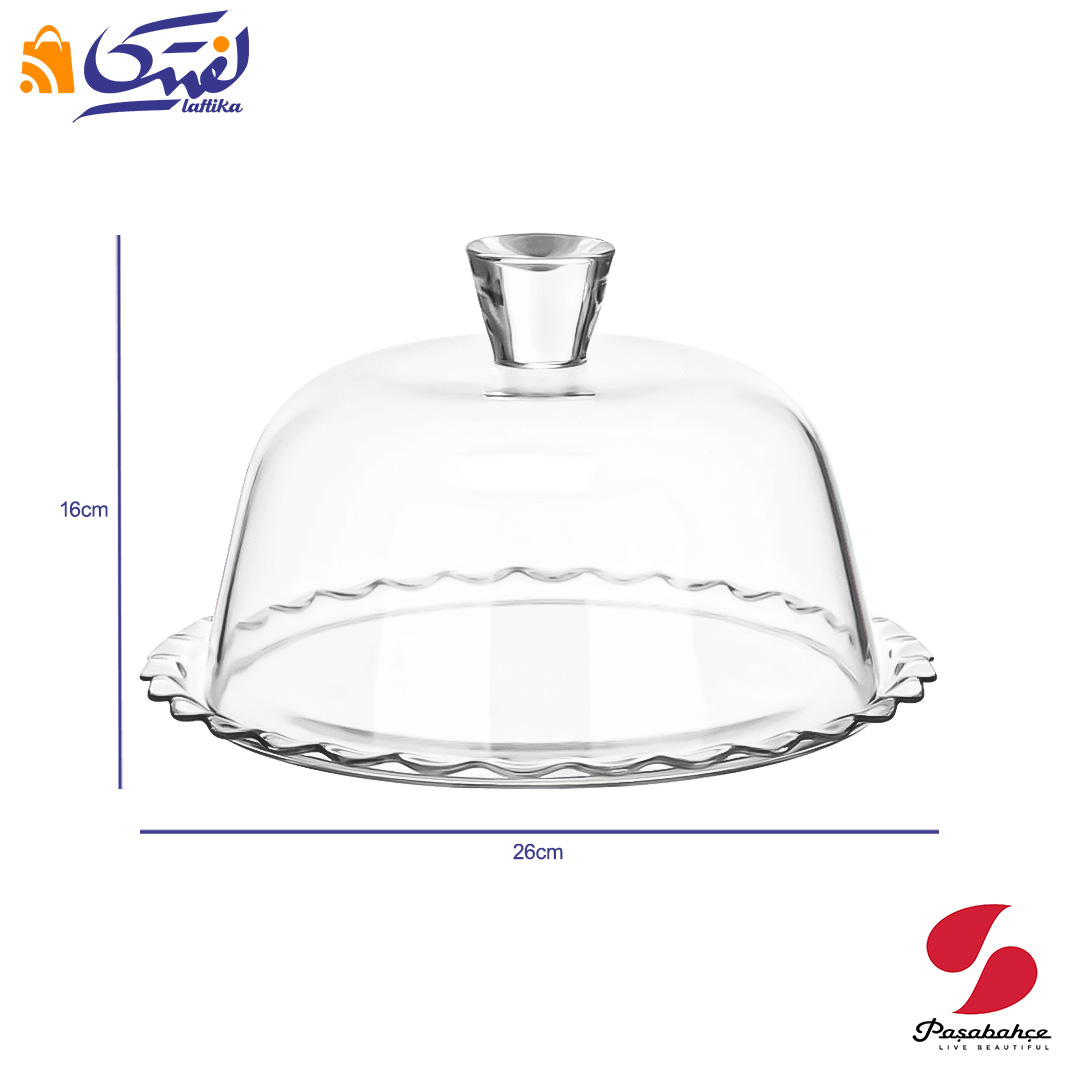 ابعاد ظرف سرو کیک بدون پایه پاشاباغچه کد 96874