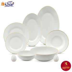 سرویس لب طلا 30 پارچه چینی زرین ایتالیا اف با پیاله