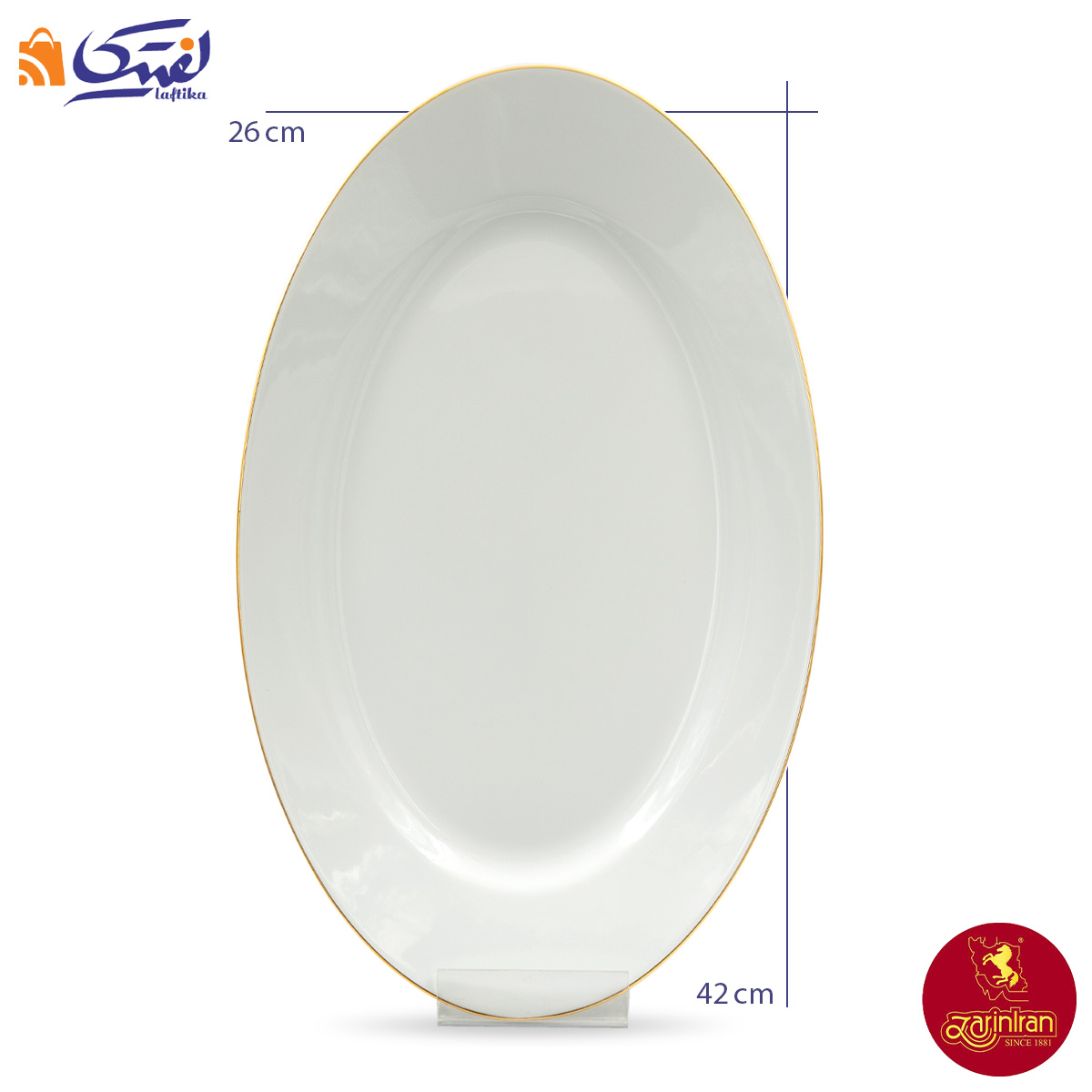 سرویس لب طلا 30 پارچه چینی زرین ایتالیا اف