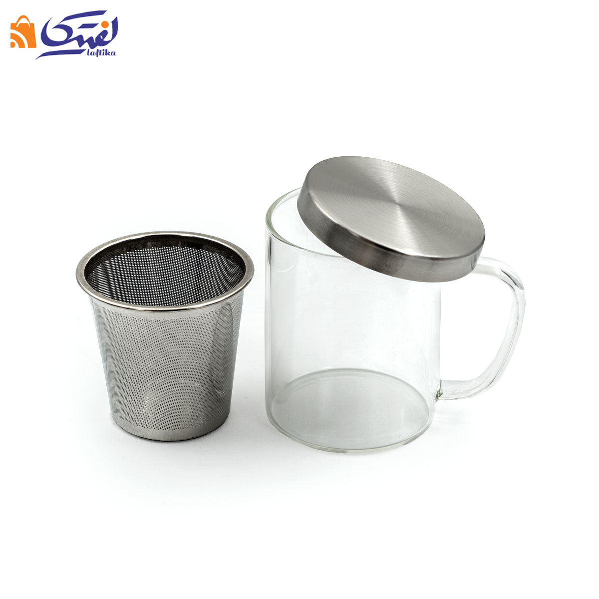 دمنوش درب استیل و داخل استیل دسته دار