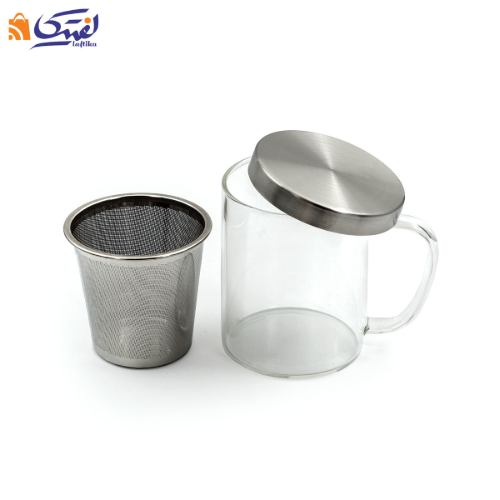 دمنوش درب استیل و داخل استیل دسته دار