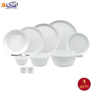 سرویس 31 پارچه سفید چینی زرین فرم اس مارک زی