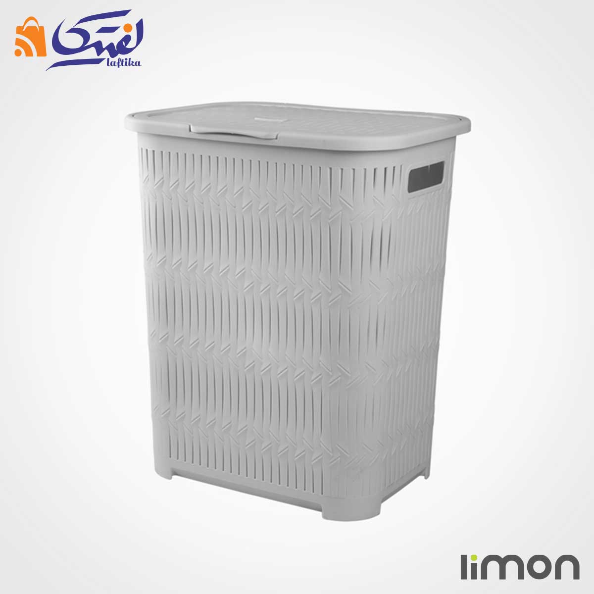سبد رخت دربدار بلند طرح بامبو لیمون 1510