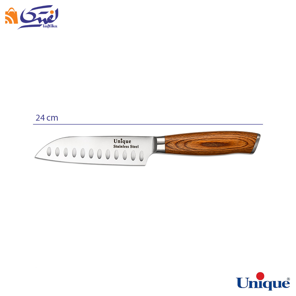 چاقو آشپزخانه یونیک 5 اینچ دسته چوبی