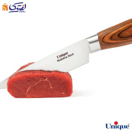 چاقو آشپزخانه یونیک 6 اینچ دسته چوبی UN-5542