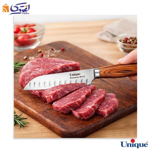 چاقو آشپزخانه یونیک 5 اینچ دسته چوبی UN-5550