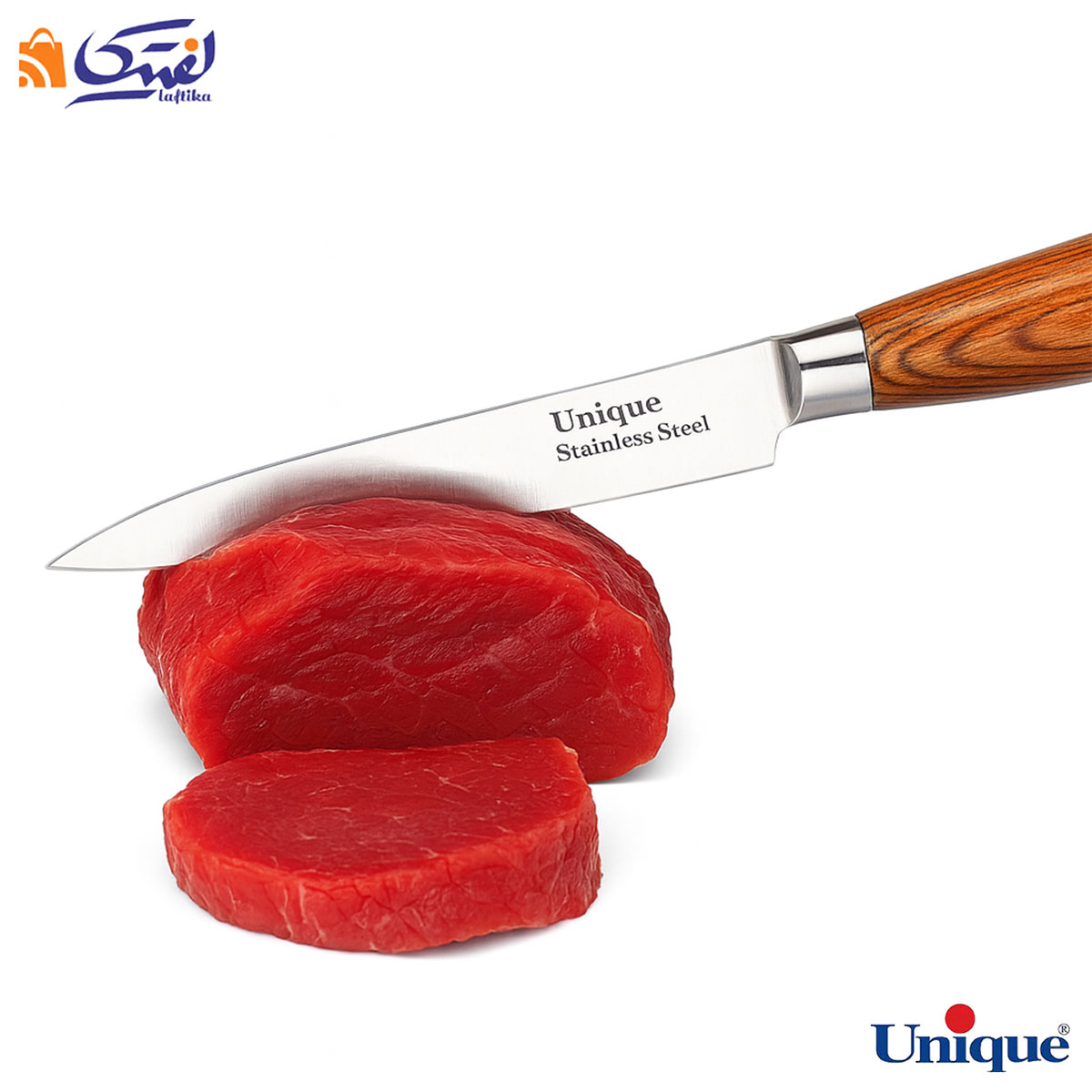 چاقو آشپزخانه یونیک 5 اینچ دسته چوبی UN-5552