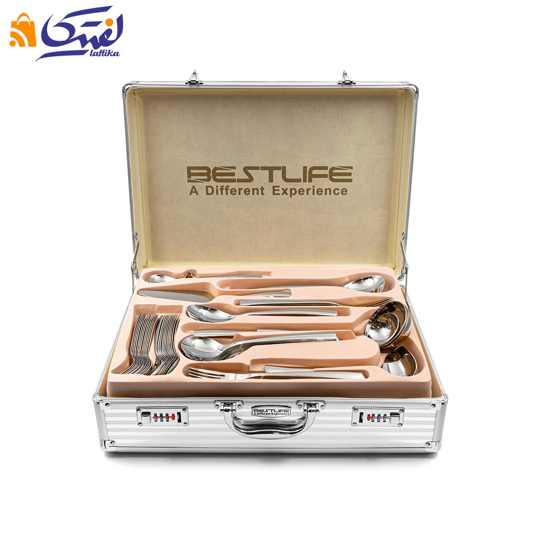سرویس قاشق و چنگال چمدانی 143 پارچه بست لایف 187/2M