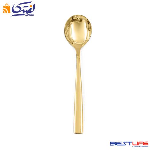 قاشق سوپ خوری 6 عددی بست لایف مدل 2FULL GOLDL-M-187