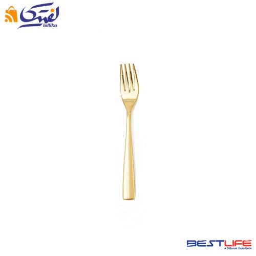 چنگال شیرینی خوری 6 عددی بست لایف مدل 2FULL GOLDL-M-187
