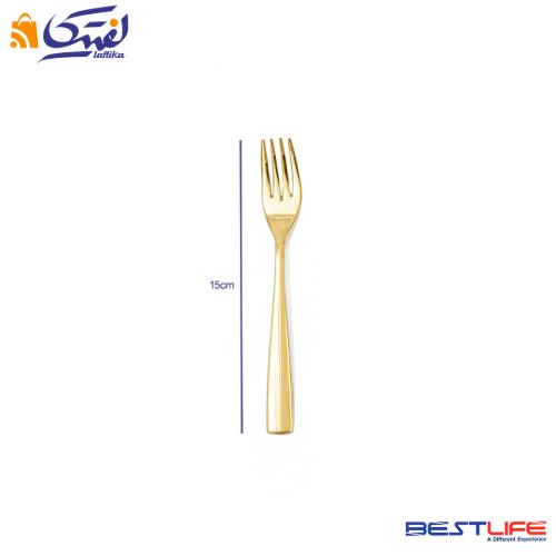 قیمت چنگال شیرینی خوری 6 عددی بست لایف مدل 2FULL GOLDL-M-187