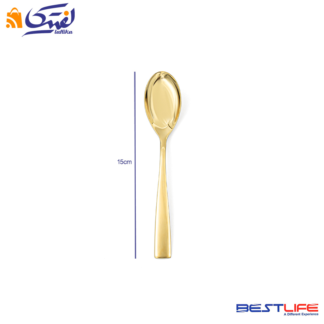 قیمت قاشق چایی خوری 6 عددی بست لایف مدل 2FULL GOLDL-M-187
