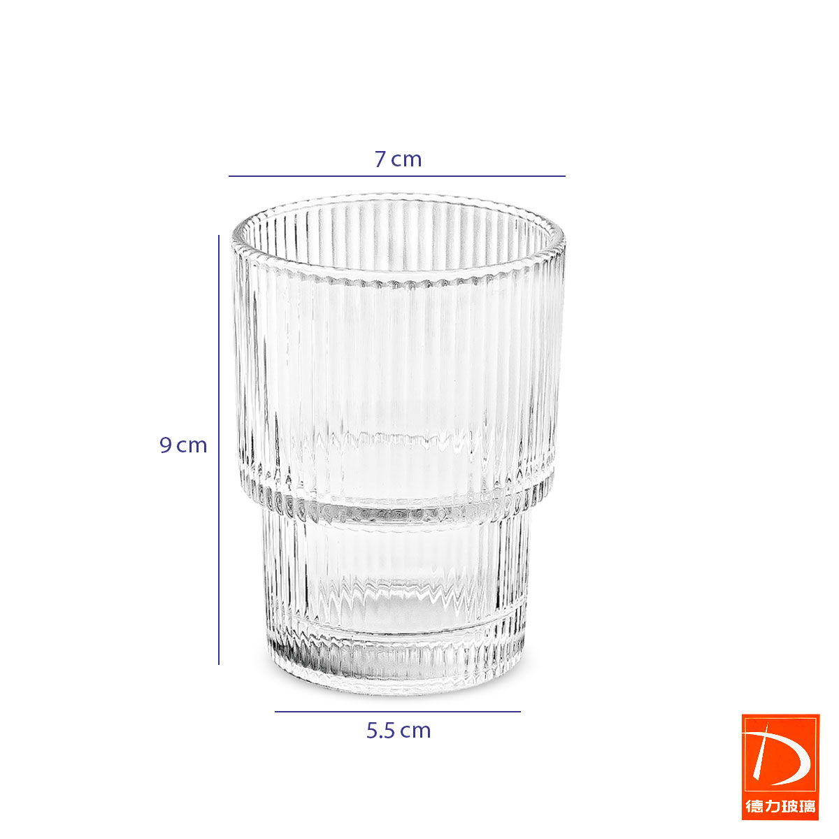 نیم لیوان دلی مدل شیاردار 6 عددی
