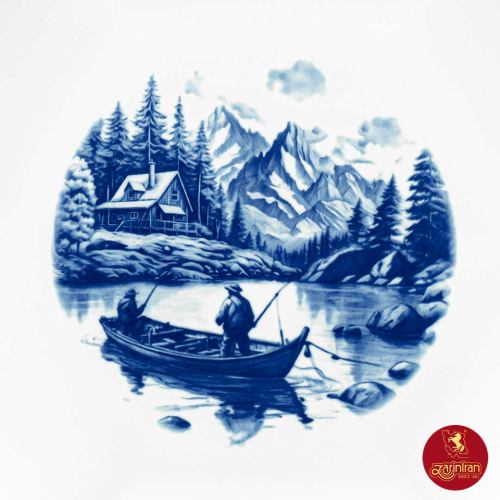 سرویس قاب و قدح هگزان چینی زرین طرح سن پترزبورگ