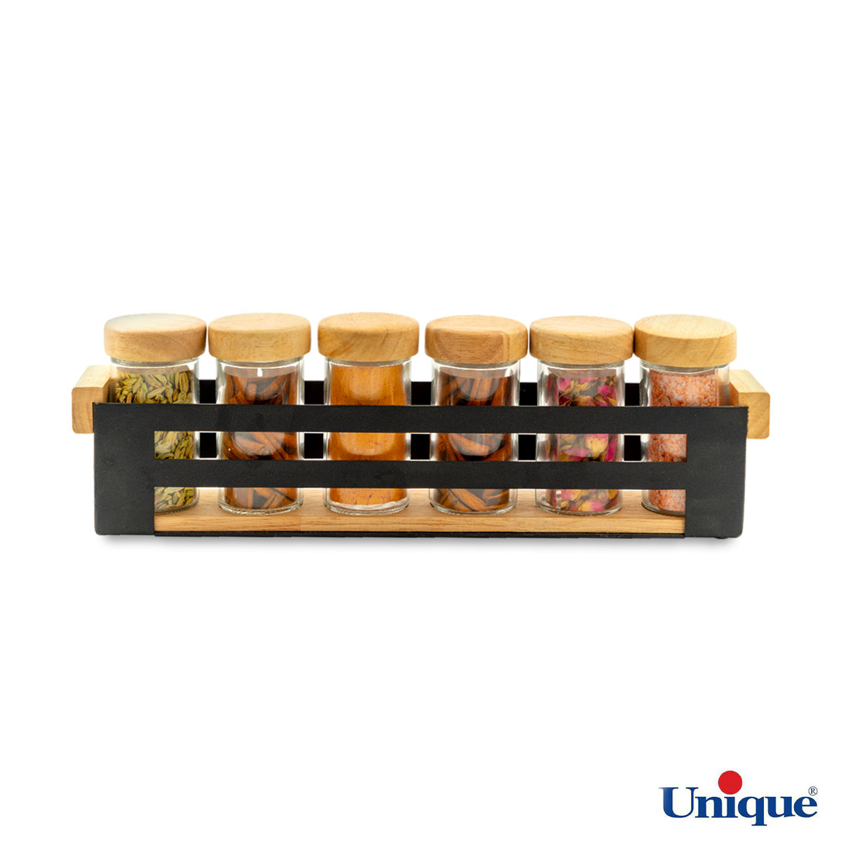 ست جا ادویه فلزی یونیک UN-6164 یک ردیفه 6 عدد
