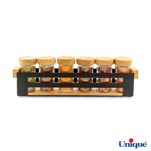 ست جا ادویه فلزی یونیک UN-6164 یک ردیفه 6 عدد