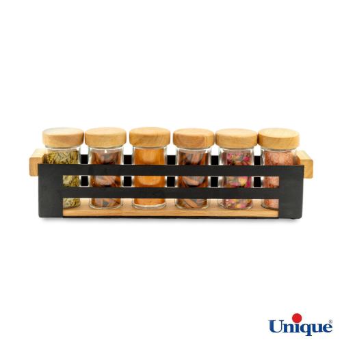 ست جا ادویه فلزی یونیک UN-6164 یک ردیفه 6 عدد