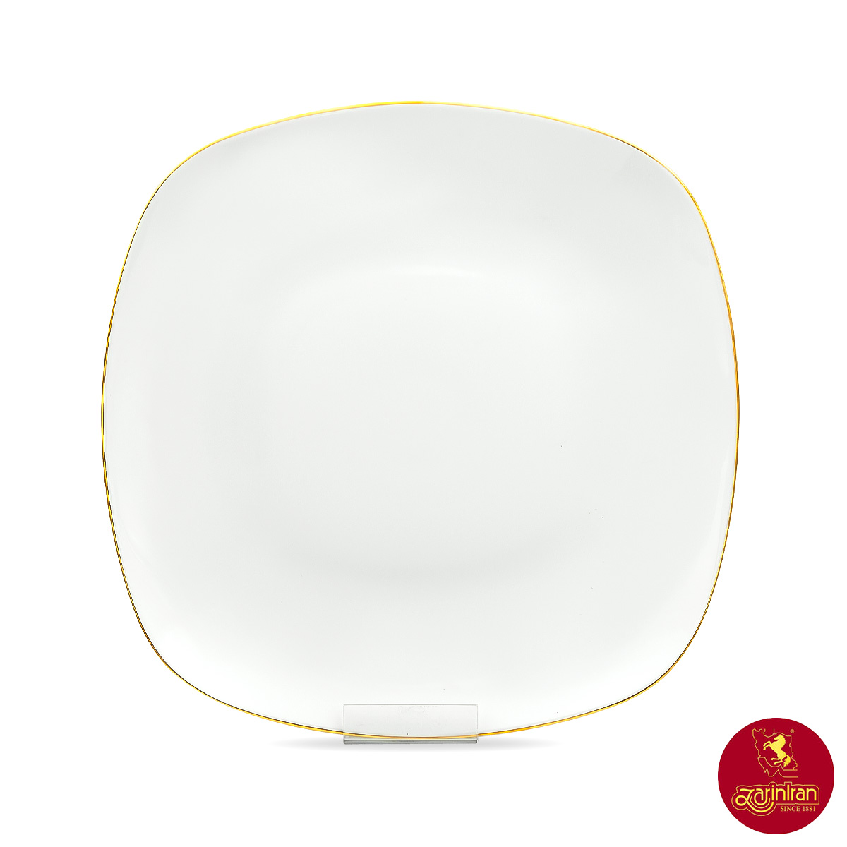 دیس چینی زرین کواترو سایز 36 طرح زرین لب طلایی