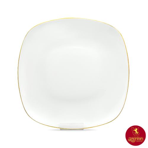 دیس چینی زرین کواترو سایز 36 طرح زرین لب طلایی