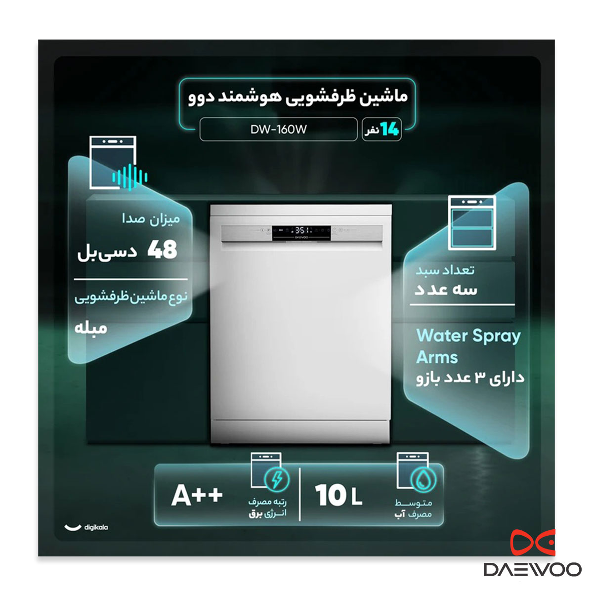 ماشین ظرفشویی دوو