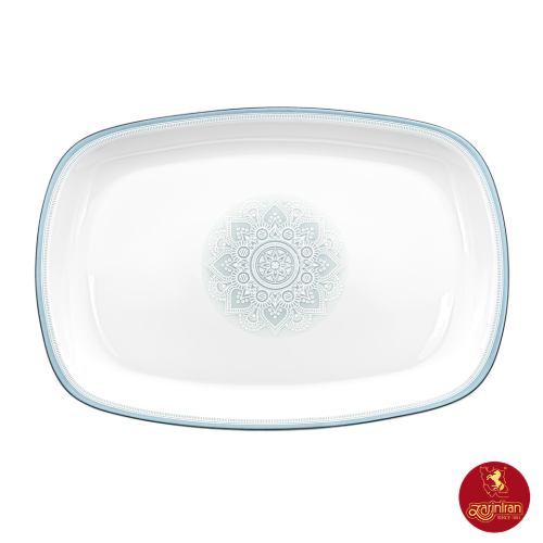 دیس چینی زرین مستطیل کواترو سایز 38 طرح ادلین طوسی