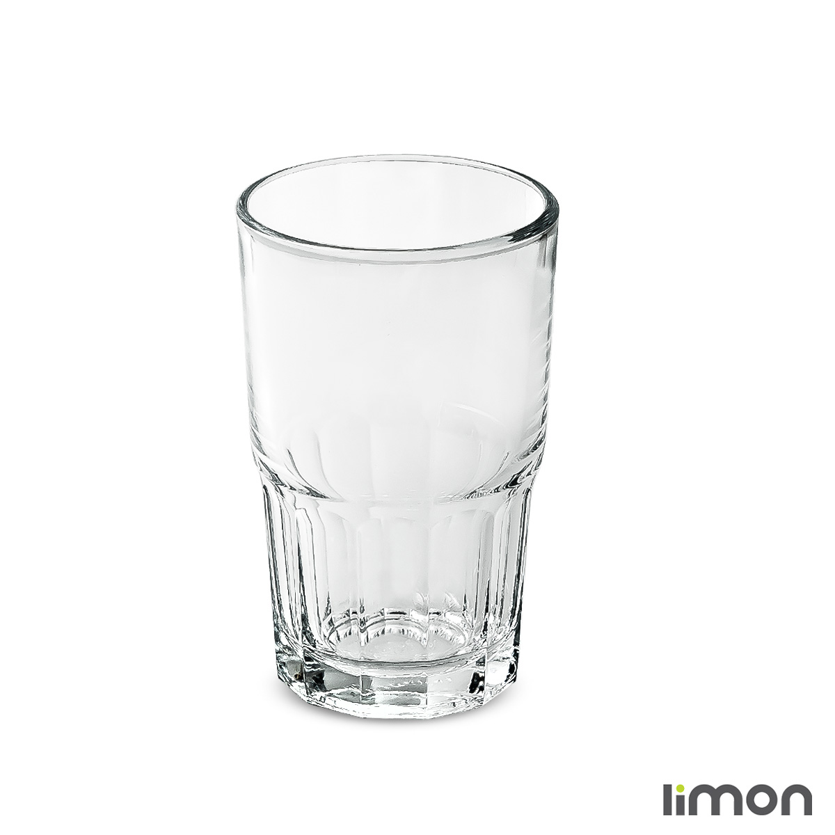 لیوان شیشه ای لیمون شیاردار 290 سی سی 6 عددی کد 2486